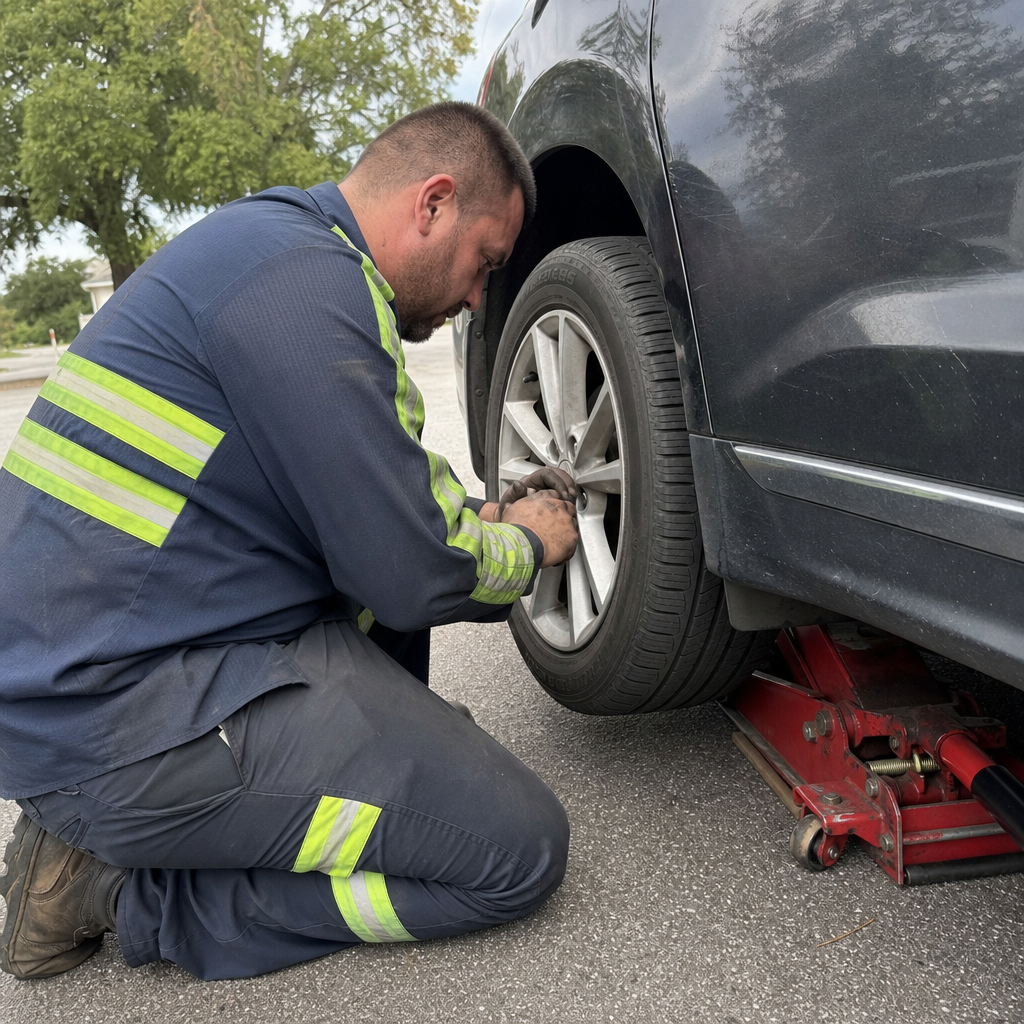 Flat Tire Change in Jacksonville